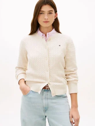 Lightweight Cable Knit Cardigan