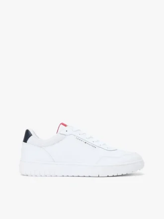 Lightweight Leather Mix Court Sneaker