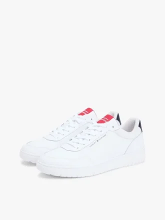 Lightweight Leather Mix Court Sneaker