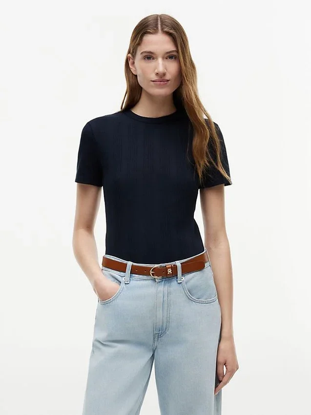 Lightweight Rib-Knit T-Shirt Lightweight Rib-Knit T-Shirt