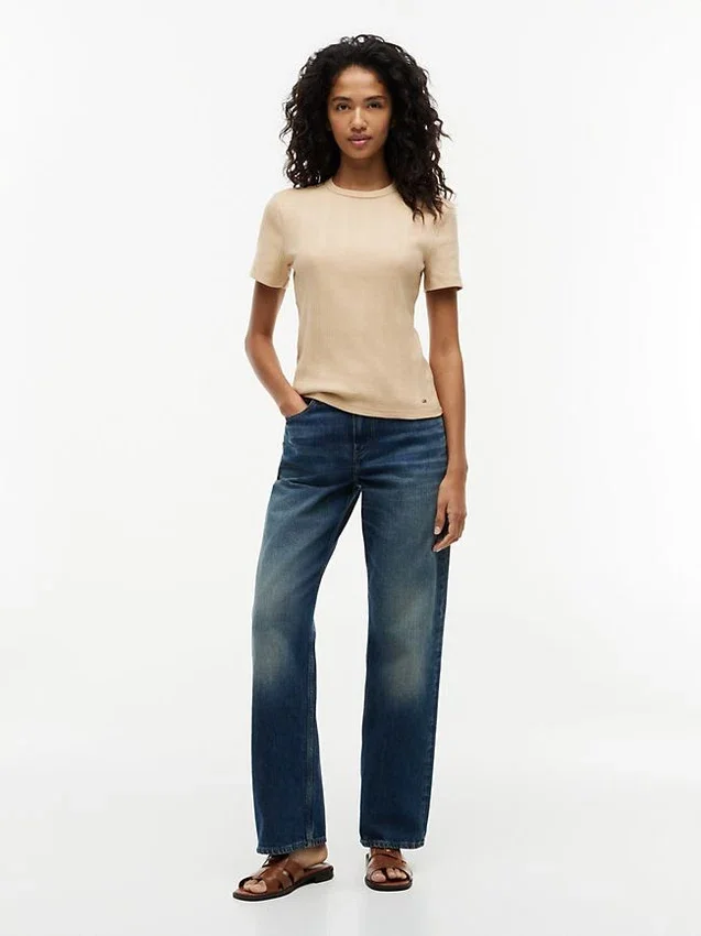 Lightweight Rib-Knit T-Shirt Lightweight Rib-Knit T-Shirt