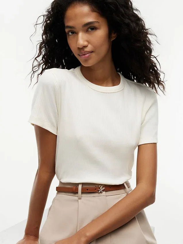 Lightweight Rib-Knit T-Shirt Lightweight Rib-Knit T-Shirt