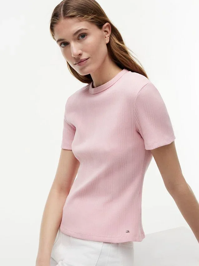 Lightweight Rib-Knit T-Shirt Lightweight Rib-Knit T-Shirt
