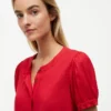 Lightweight Shirred Pullover Shirt