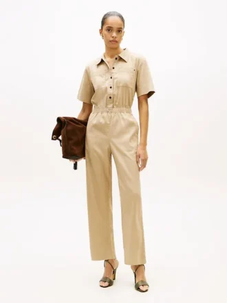 Lightweight Twill Utility Jumpsuit