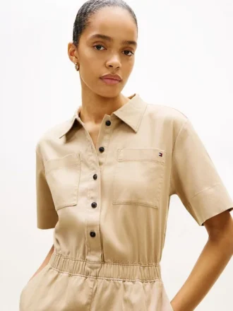 Lightweight Twill Utility Jumpsuit