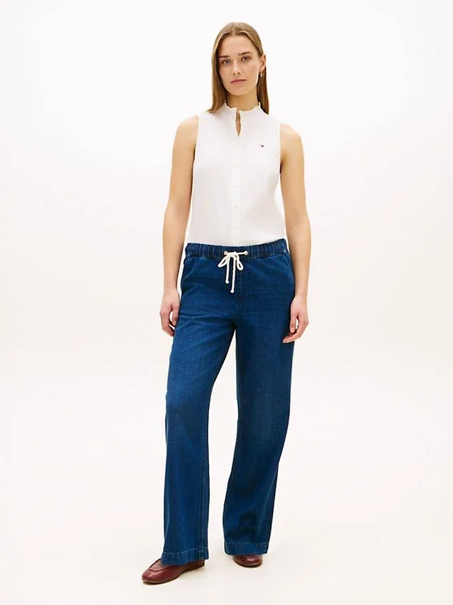 Lightweight Wide Leg Pull-On Jean Lightweight Wide Leg Pull-On Jean