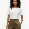 Linen-Blend Crewneck T-Shirt Linen-Blend Crewneck T-Shirt
