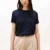Linen-Blend Crewneck T-Shirt Linen-Blend Crewneck T-Shirt