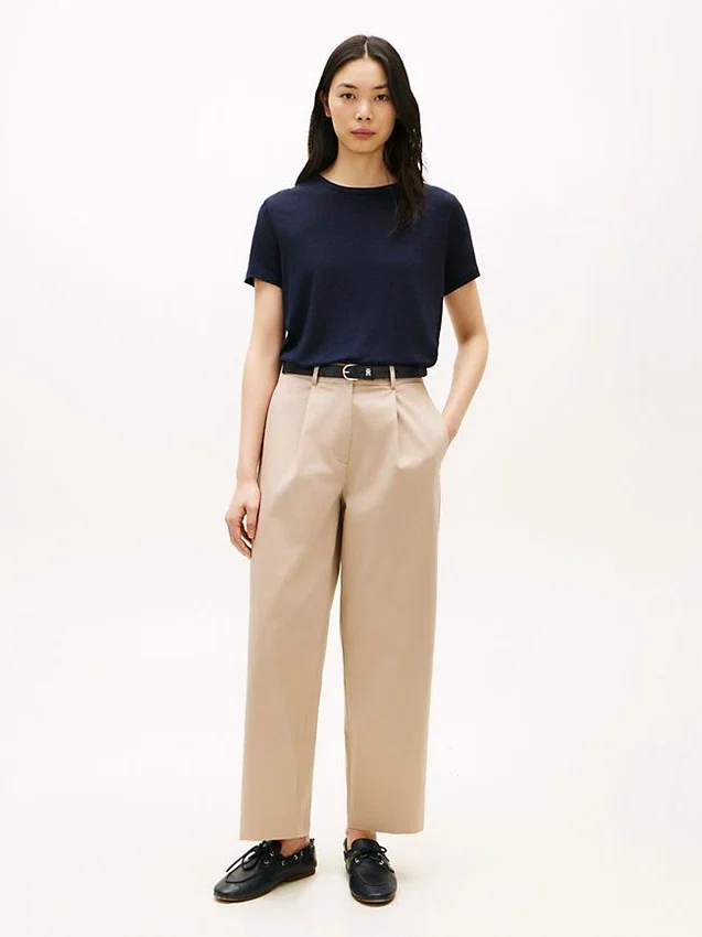 Linen-Blend Crewneck T-Shirt Linen-Blend Crewneck T-Shirt