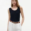 Linen-Blend Jersey Tank Top Linen-Blend Jersey Tank Top