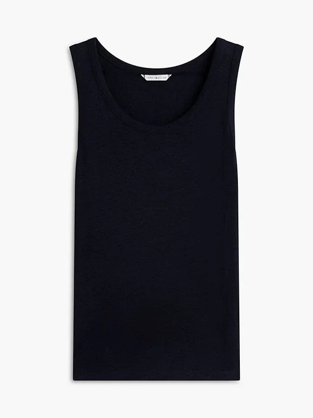 Linen-Blend Jersey Tank Top Linen-Blend Jersey Tank Top