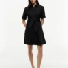 Linen Blend Tie-Front Shirtdress Linen Blend Tie-Front Shirtdress
