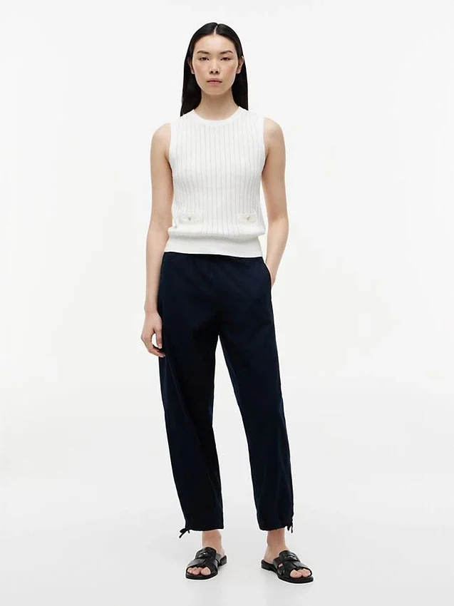 Linen-Cotton Blend Pull-On Pant Linen-Cotton Blend Pull-On Pant