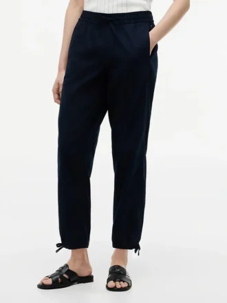 Linen-Cotton Blend Pull-On Pant