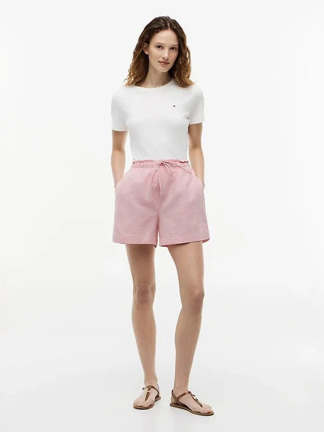 Linen-Cotton Blend Pull-On Short Linen-Cotton Blend Pull-On Short