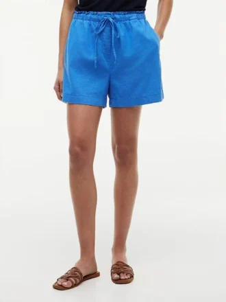 Linen-Cotton Blend Pull-On Short