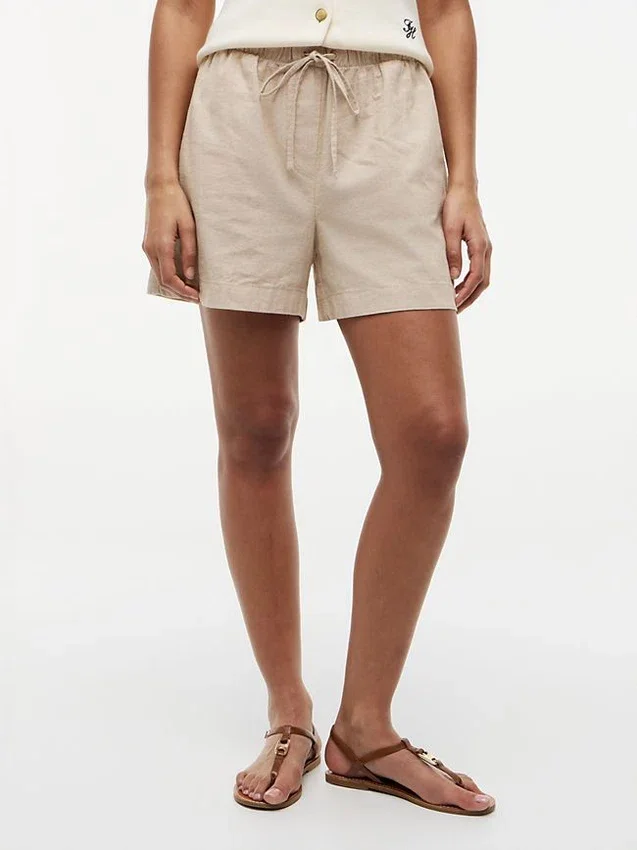 Linen-Cotton Blend Pull-On Short Linen-Cotton Blend Pull-On Short