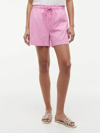 Linen-Cotton Blend Pull-On Short