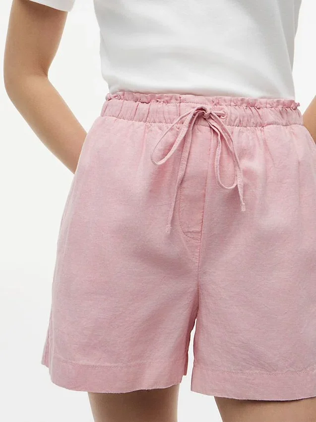 Linen-Cotton Blend Pull-On Short Linen-Cotton Blend Pull-On Short