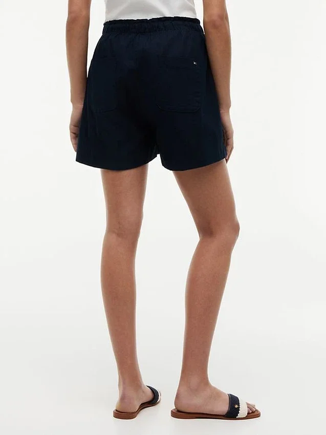 Linen-Cotton Blend Pull-On Short Linen-Cotton Blend Pull-On Short