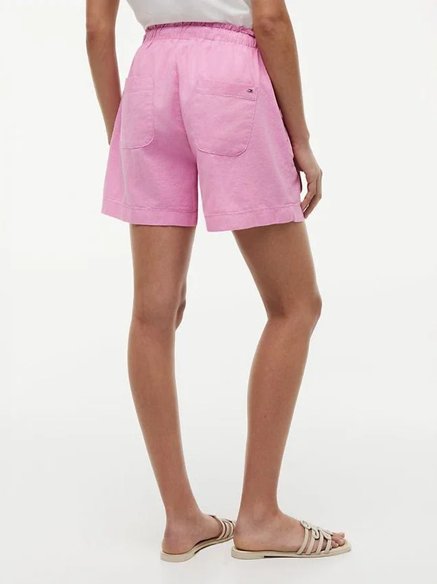 Linen-Cotton Blend Pull-On Short Linen-Cotton Blend Pull-On Short