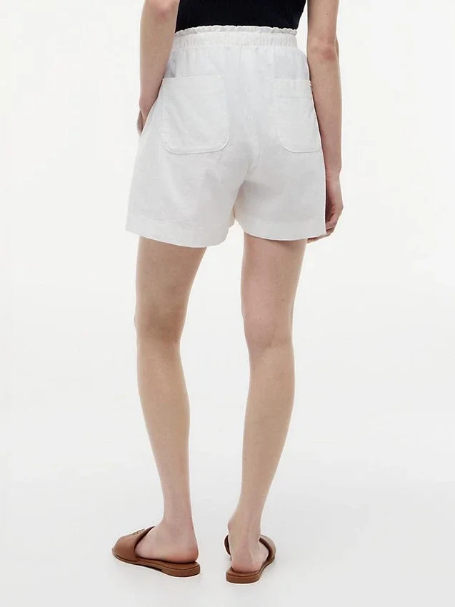 Linen-Cotton Blend Pull-On Short Linen-Cotton Blend Pull-On Short