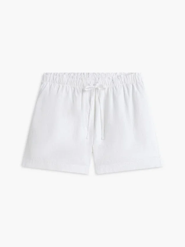 Linen-Cotton Blend Pull-On Short Linen-Cotton Blend Pull-On Short