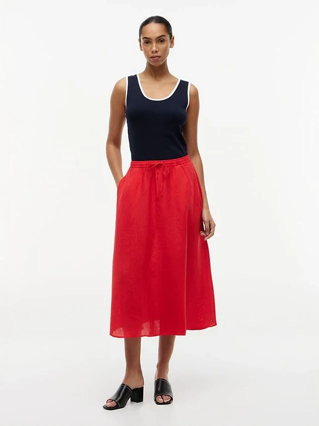 Linen Midi Skirt Linen Midi Skirt