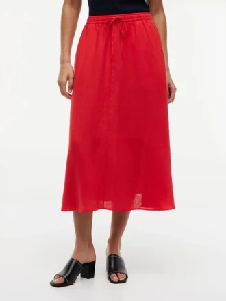 Linen Midi Skirt