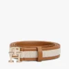 Logo Buckle Contrast-Trim Canvas Belt Logo Buckle Contrast-Trim Canvas Belt