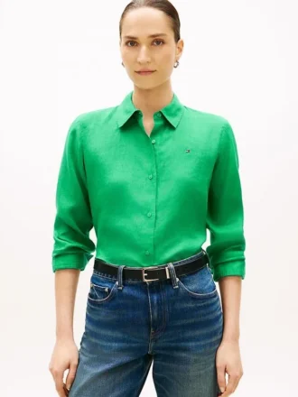 Long-Sleeve Linen Shirt