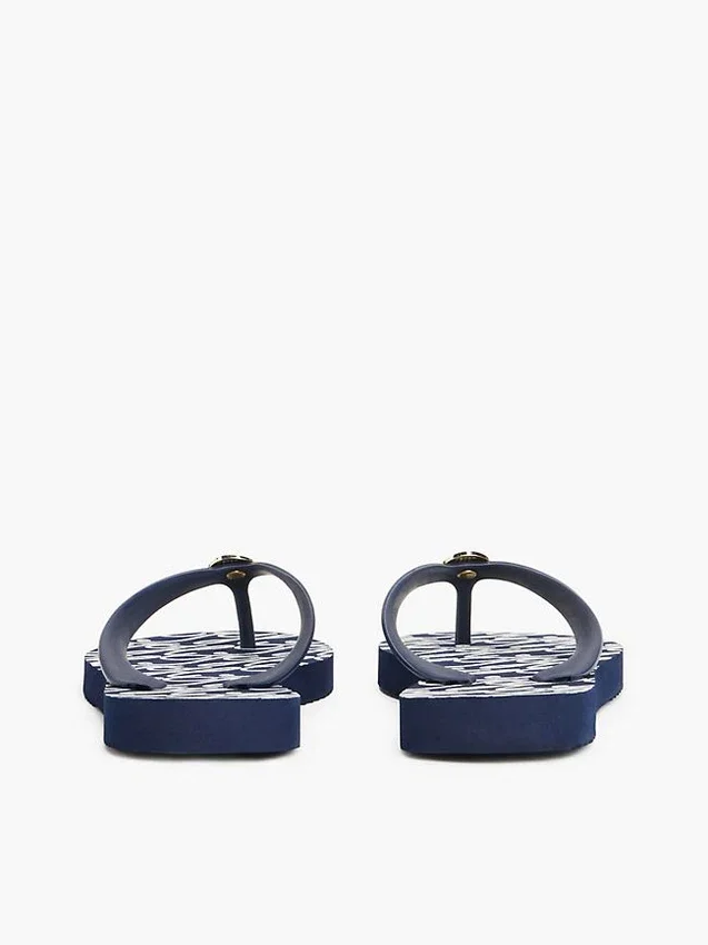 Metal Hardware TH Script Print Flip-Flop Metal Hardware TH Script Print Flip-Flop