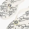 Metal Hardware TH Script Print Flip-Flop Metal Hardware TH Script Print Flip-Flop