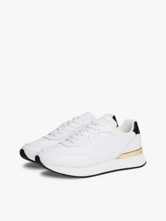 Metallic Accent Leather Runner Sneaker