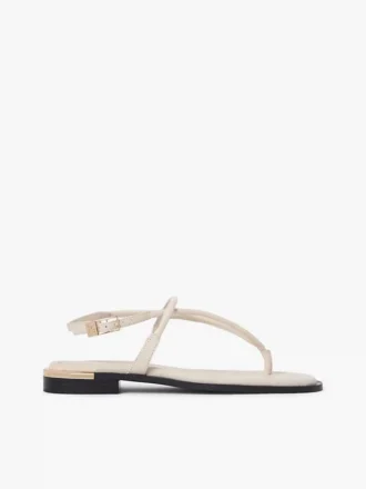 Metallic Accent Leather Sandal