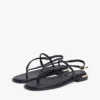 Metallic Accent Leather Sandal