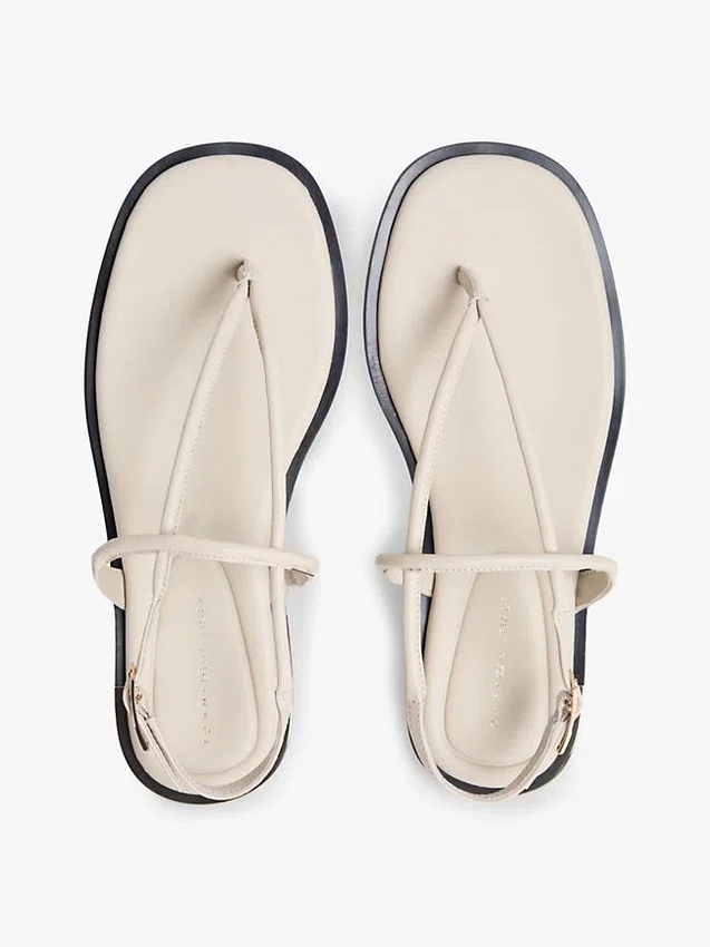 Metallic Accent Leather Sandal Metallic Accent Leather Sandal