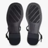 Metallic Accent Leather Sandal