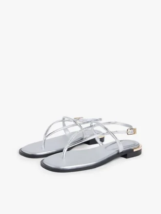 Metallic Leather Sandal