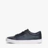 Metallic Logo Pebbled Court Sneaker