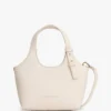 Metallic Logo Pebbled Mini Tote Bag