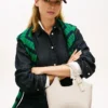 Metallic Logo Pebbled Mini Tote Bag