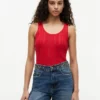Mixed-Knit Tank Top