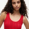 Mixed-Knit Tank Top