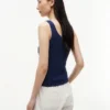 Mixed-Knit Tank Top
