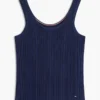 Mixed-Knit Tank Top