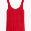 Mixed-Knit Tank Top