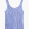 Mixed-Knit Tank Top