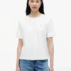 Mixed-Media Tie-Back T-Shirt